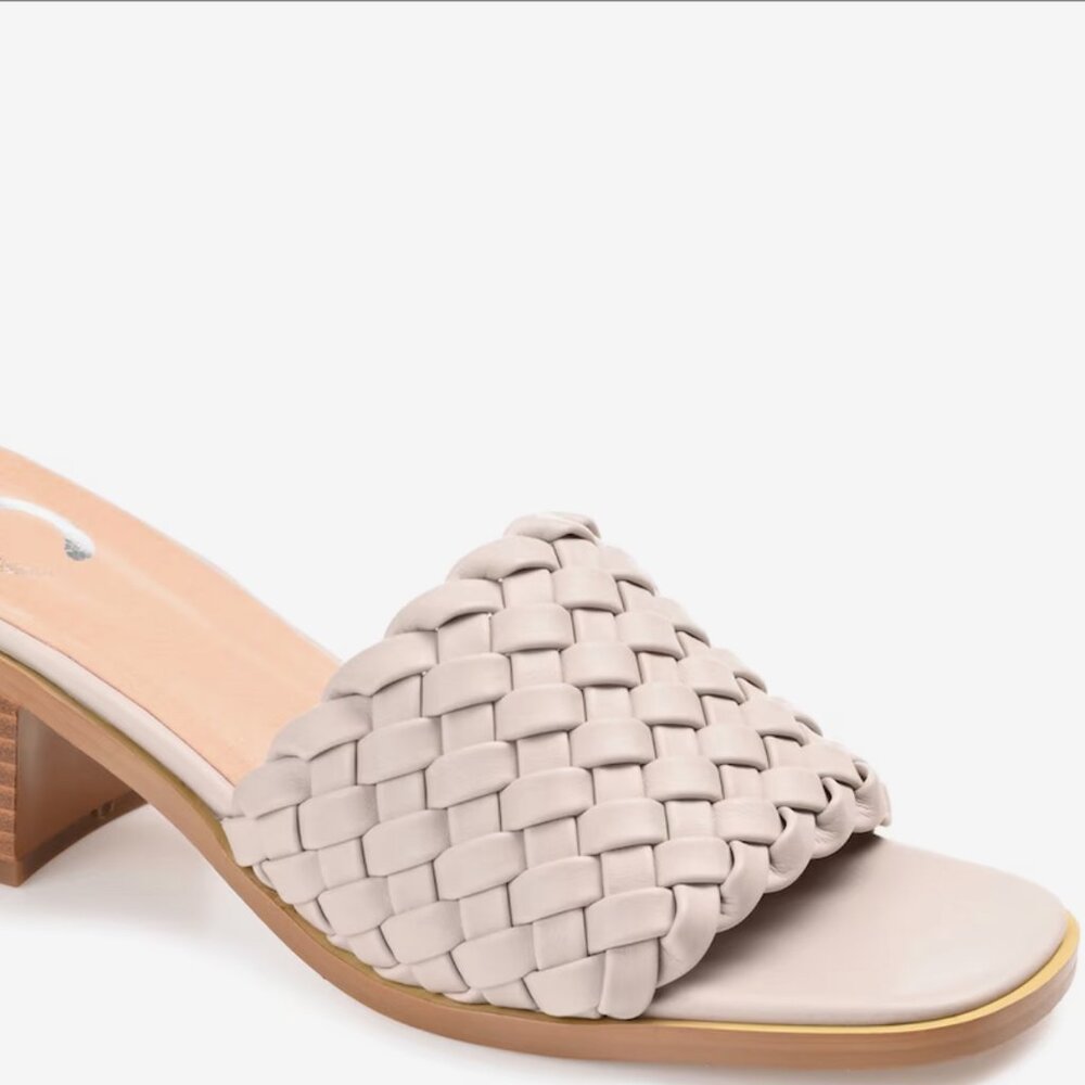 Journee Collection Fylicia Light Grey Heeled Slide
